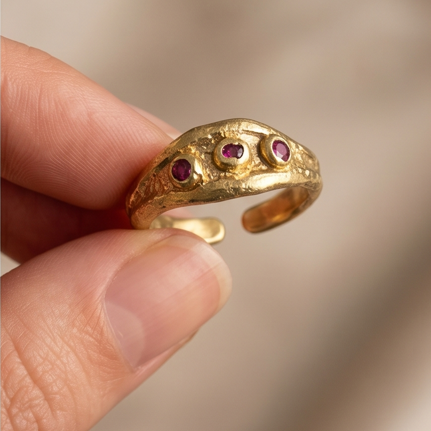 Ruby Ember Vintage Yüzük
