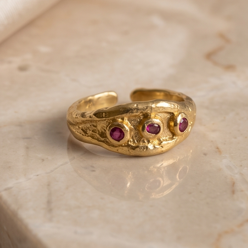 Ruby Ember Vintage Yüzük