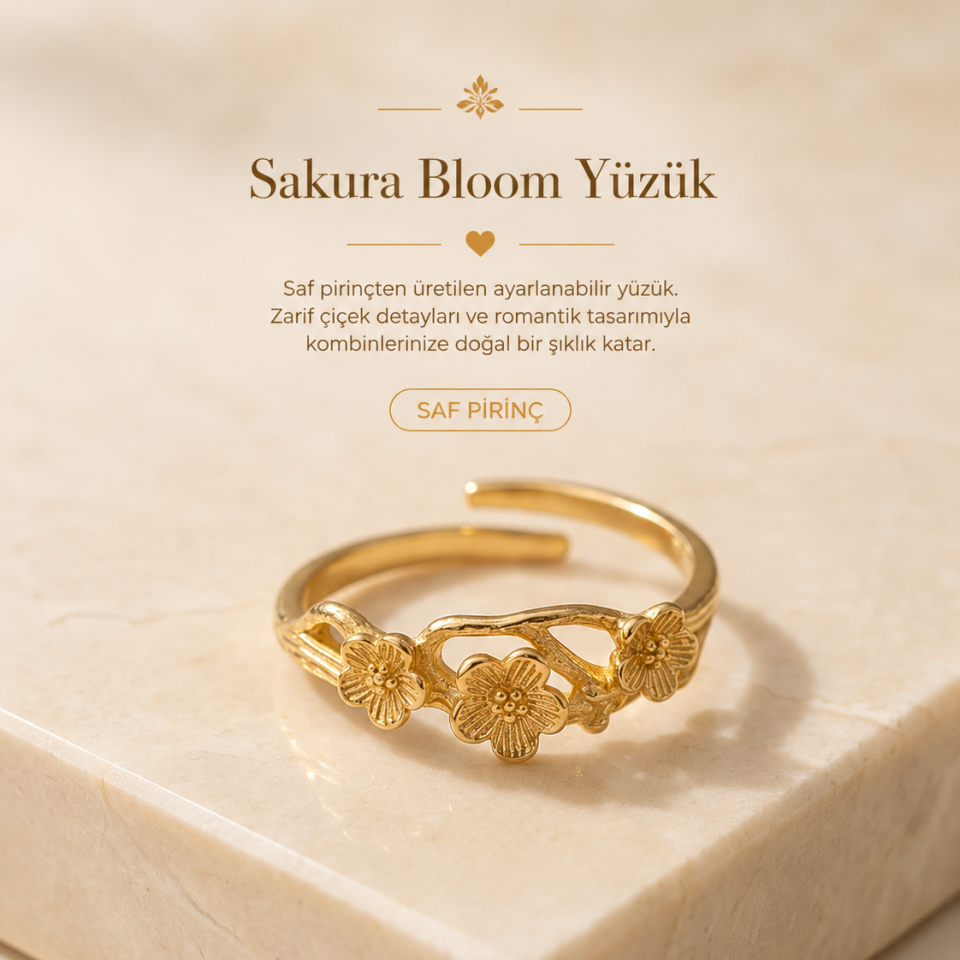 Sakura Bloom Vintage Yüzük