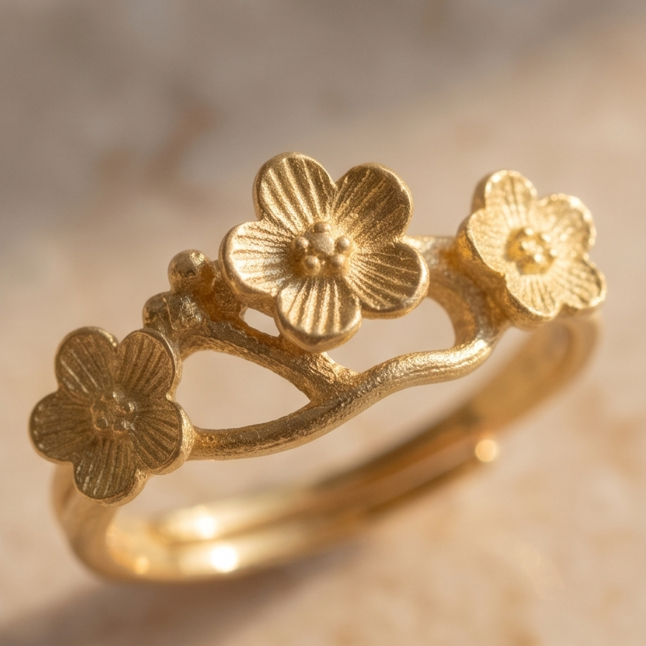 Sakura Bloom Vintage Yüzük