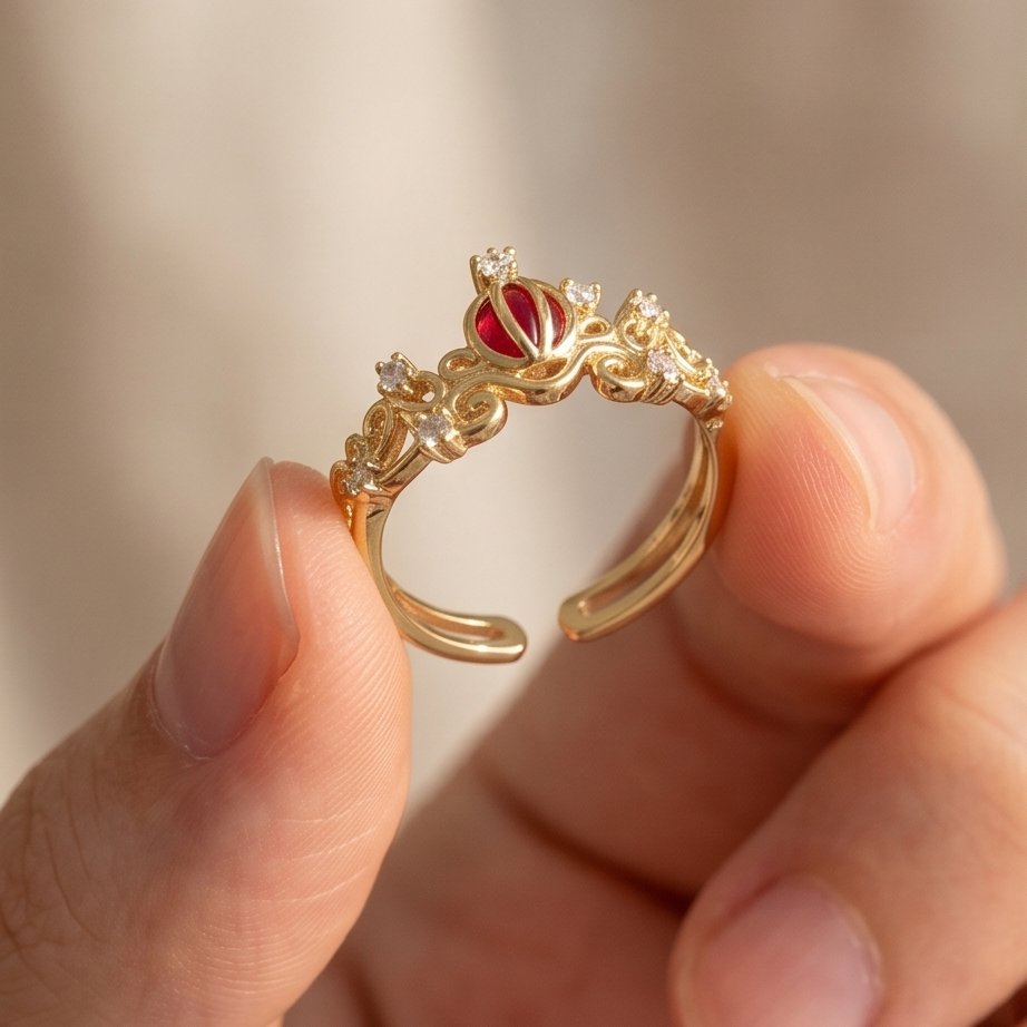 Ruby Crown Yüzük