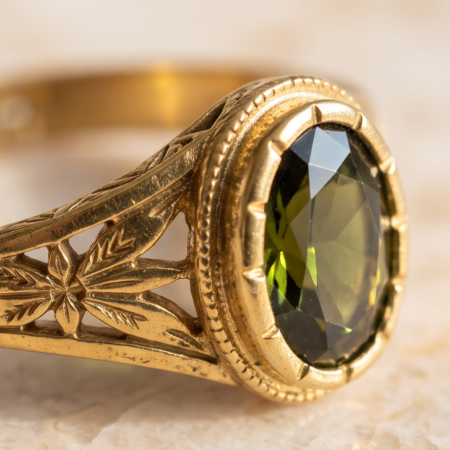 EUNSHIN Vintage Oval Brass Ring