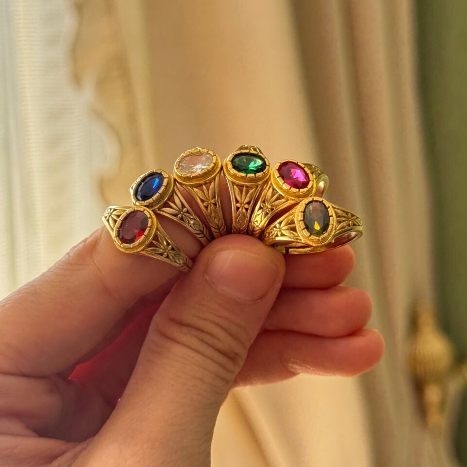EUNSHIN Vintage Oval Brass Ring