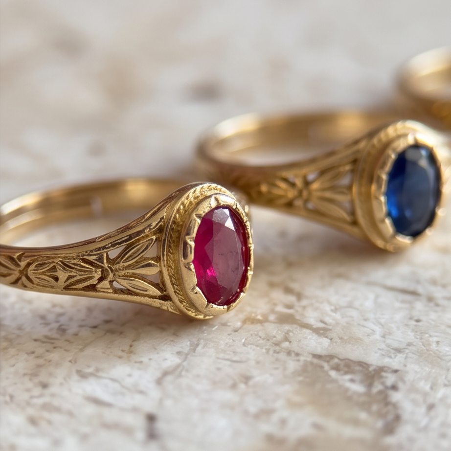 EUNSHIN Vintage Oval Brass Ring