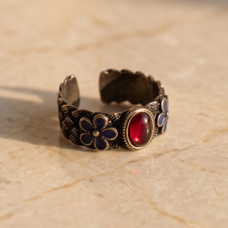Amaris Vintage Flower Yüzük