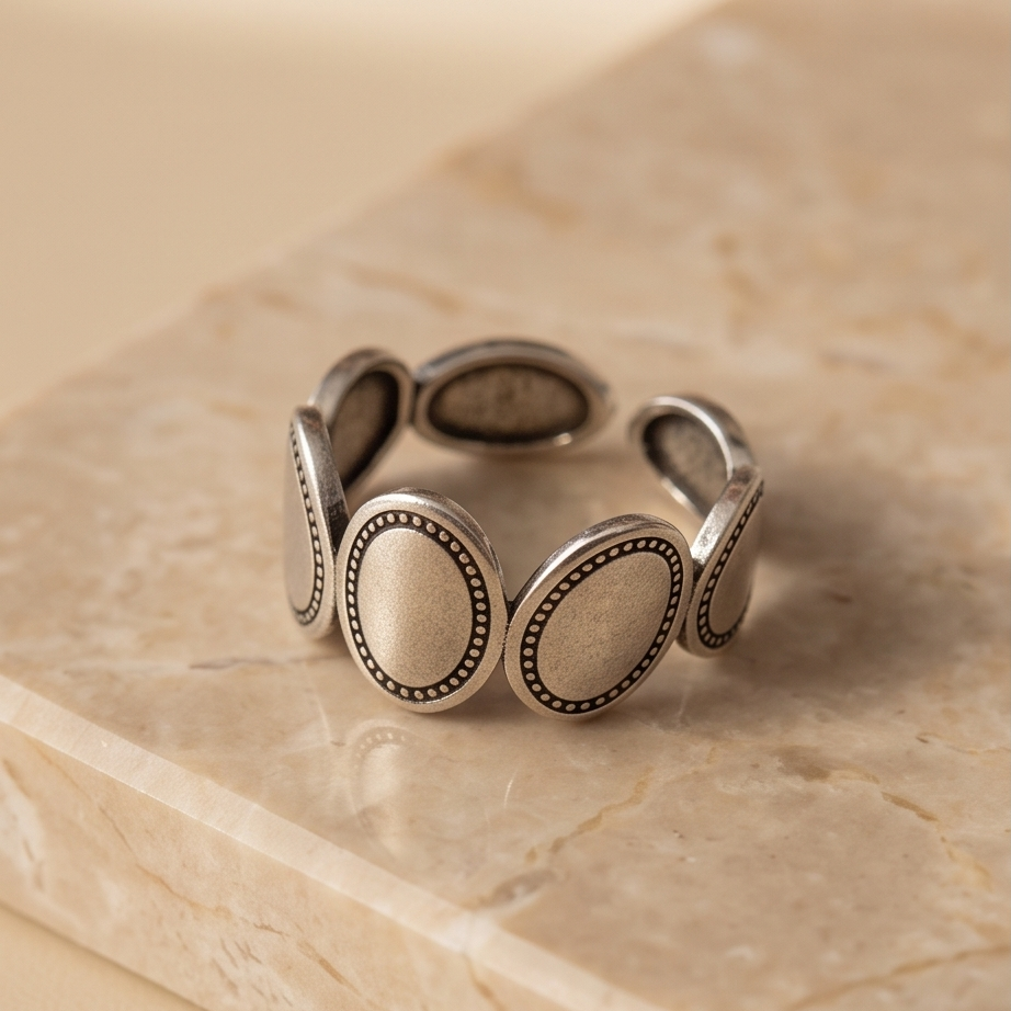 Elera Silver Oval Yüzük