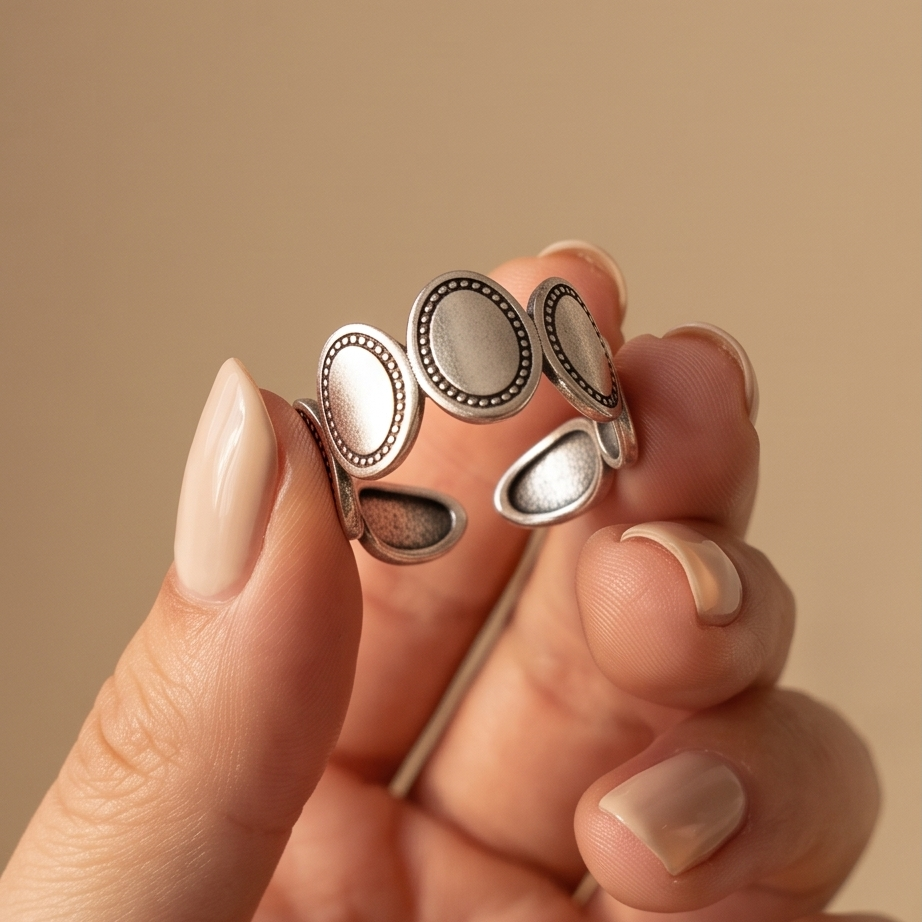 Elera Silver Oval Yüzük