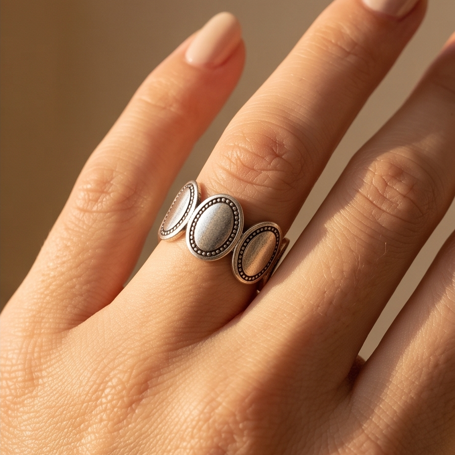 Elera Silver Oval Yüzük