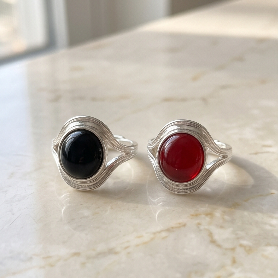 Celeste Duo Taşlı Silver Yüzük