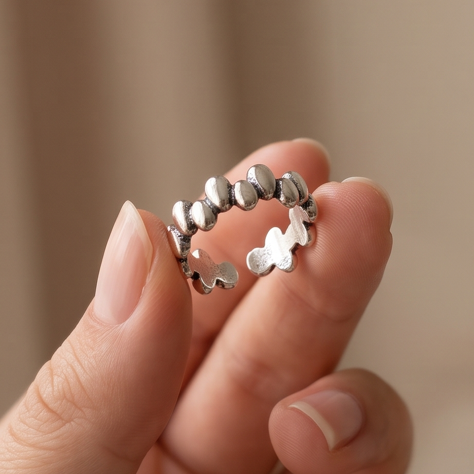 Louise Silver Oval Yüzük