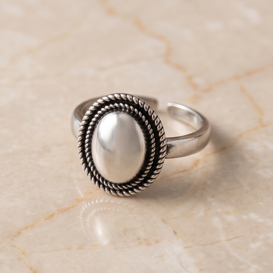 Azuree Blue Stone Silver Yüzük