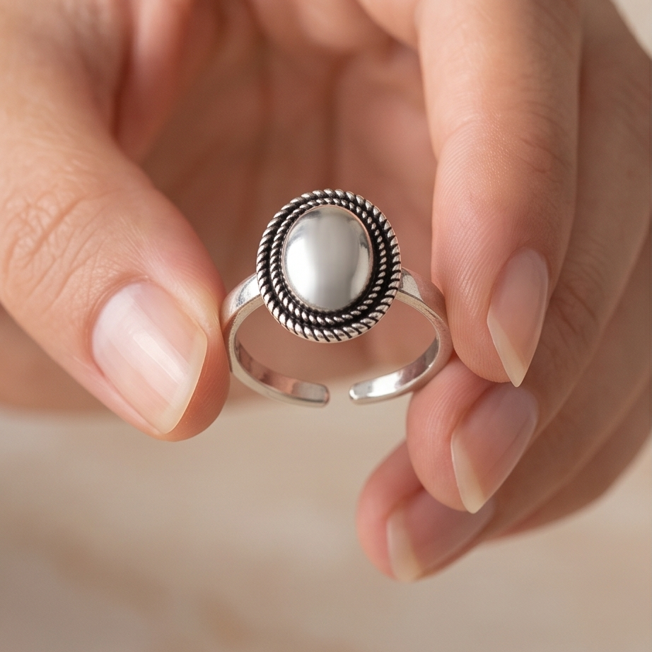 Azuree Blue Stone Silver Yüzük