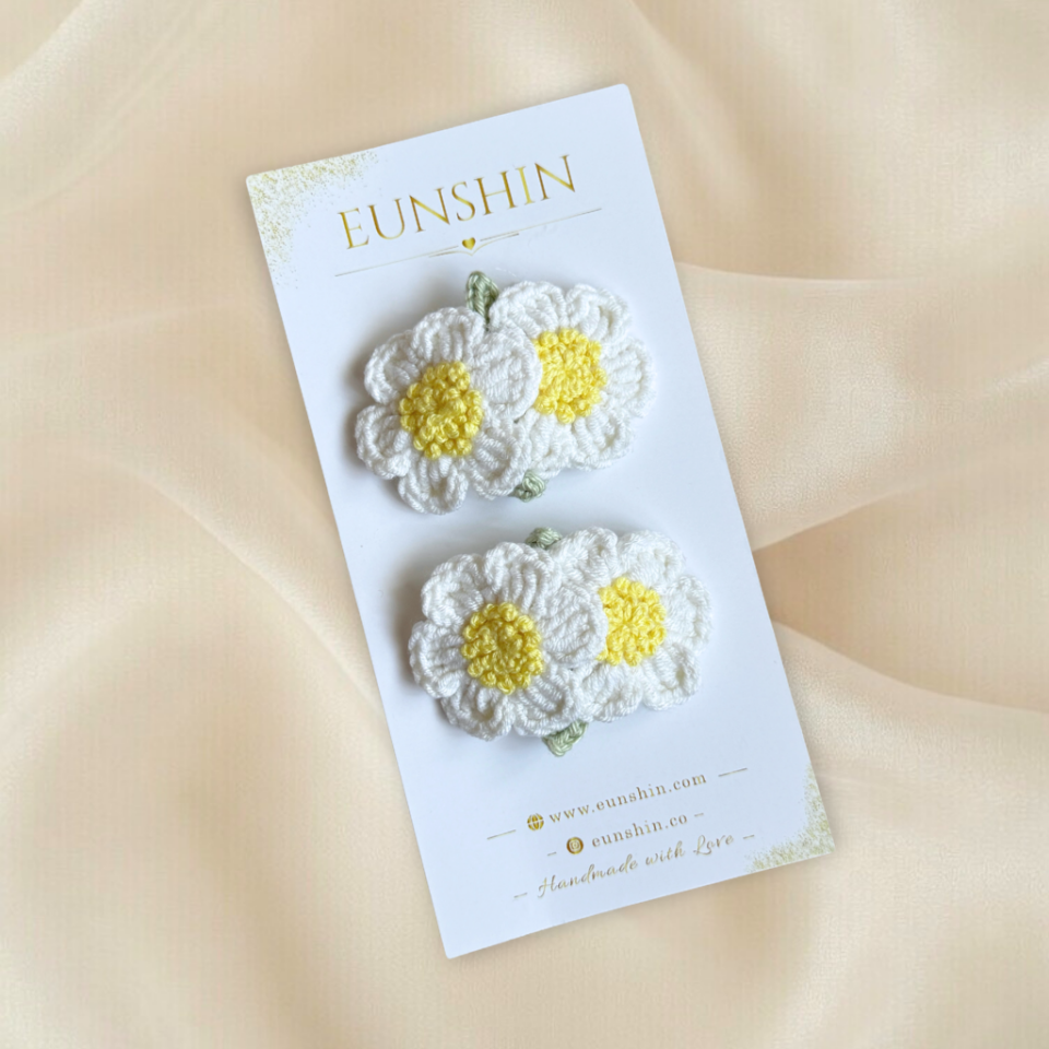 El Yapımı Papatya Çıtçıt Toka | Günlük & Özel Gün Saçı Aksesuarı