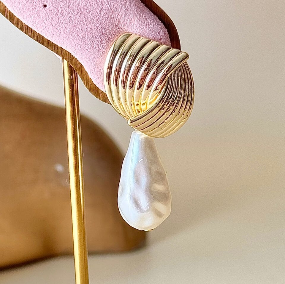 İnci Detaylı Vintage Küpe | Kayte İnci Vintage Küpe