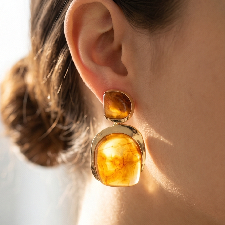 Amber Glow Küpe • Premium Line