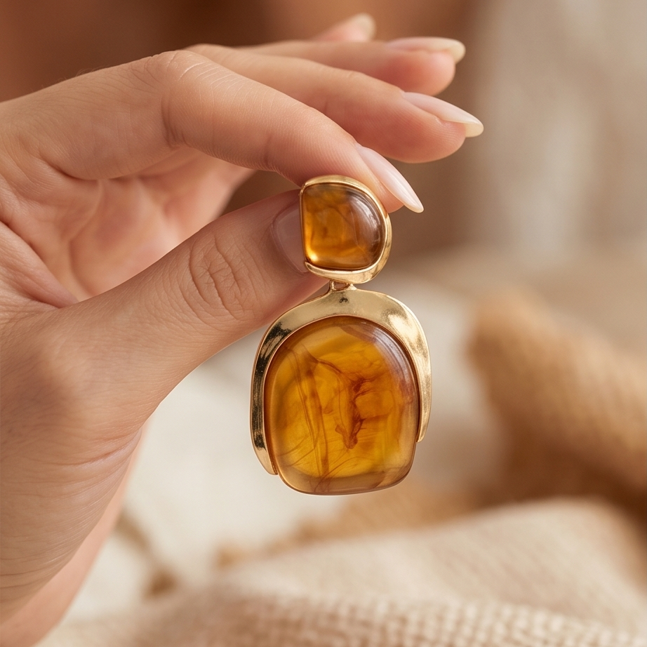Amber Glow Küpe • Premium Line