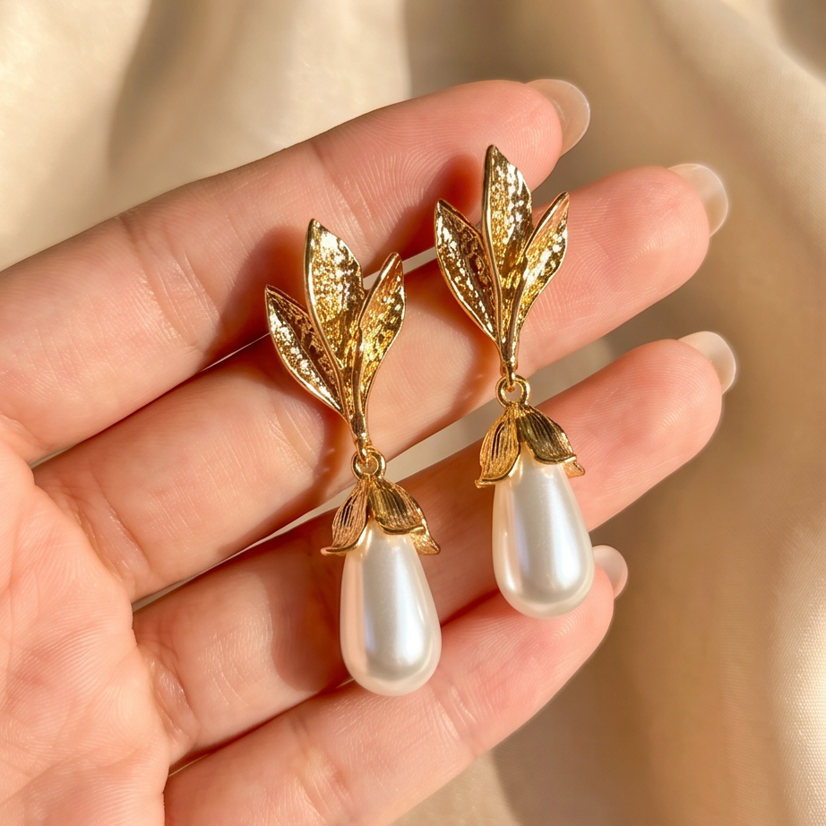 Pearl Leaf Küpe • Premium Line