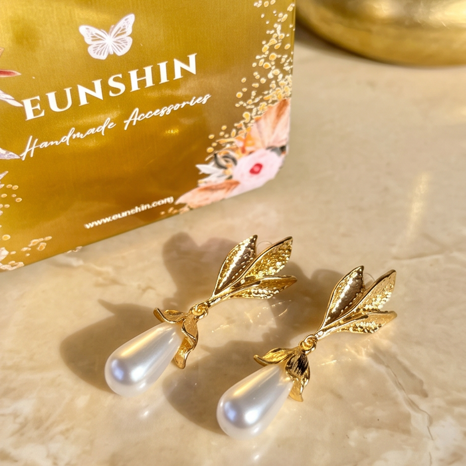 Pearl Leaf Küpe • Premium Line