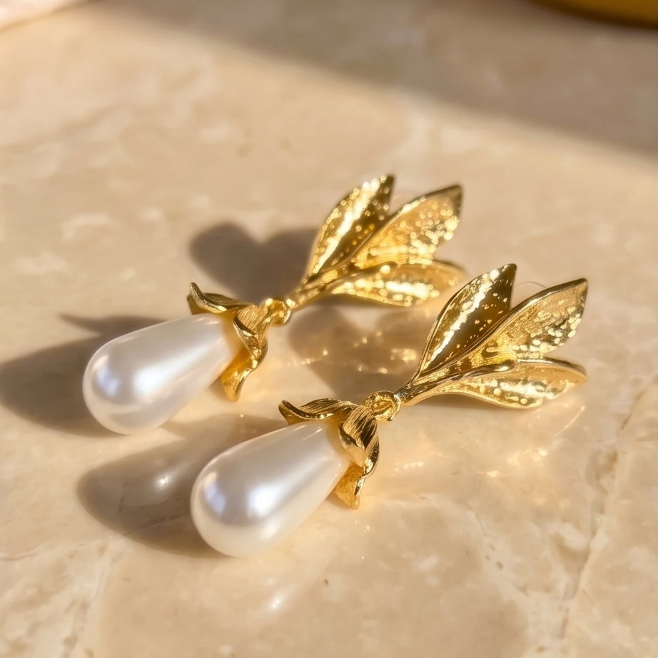 Pearl Leaf Küpe • Premium Line