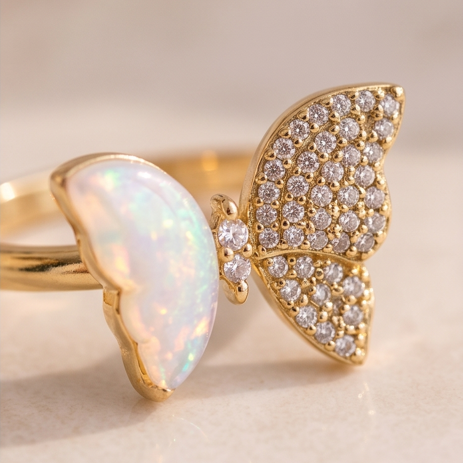 Papillon Pearl Ayarlanabilir Çelik Yüzük