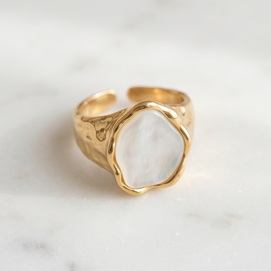 Moonstone Aura Çelik Yüzük