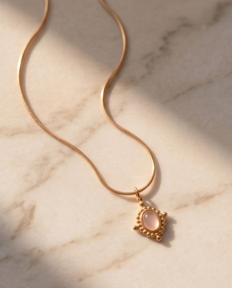Rose Aura Vintage Çelik Kolye