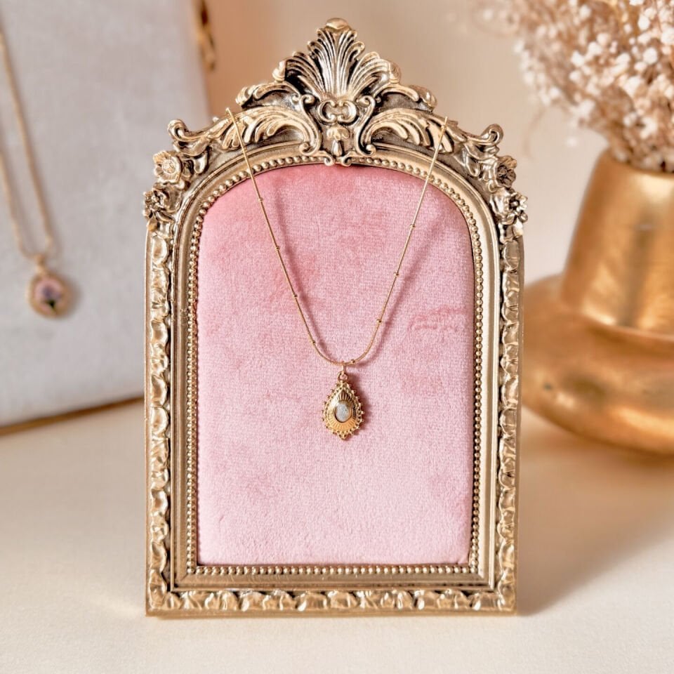 Vintage Çelik Kolye – Damla Form Çelik Kolye