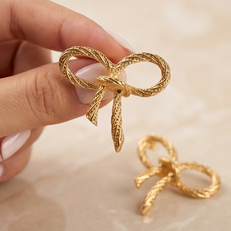 Statement Bow Küpe • Premium Line