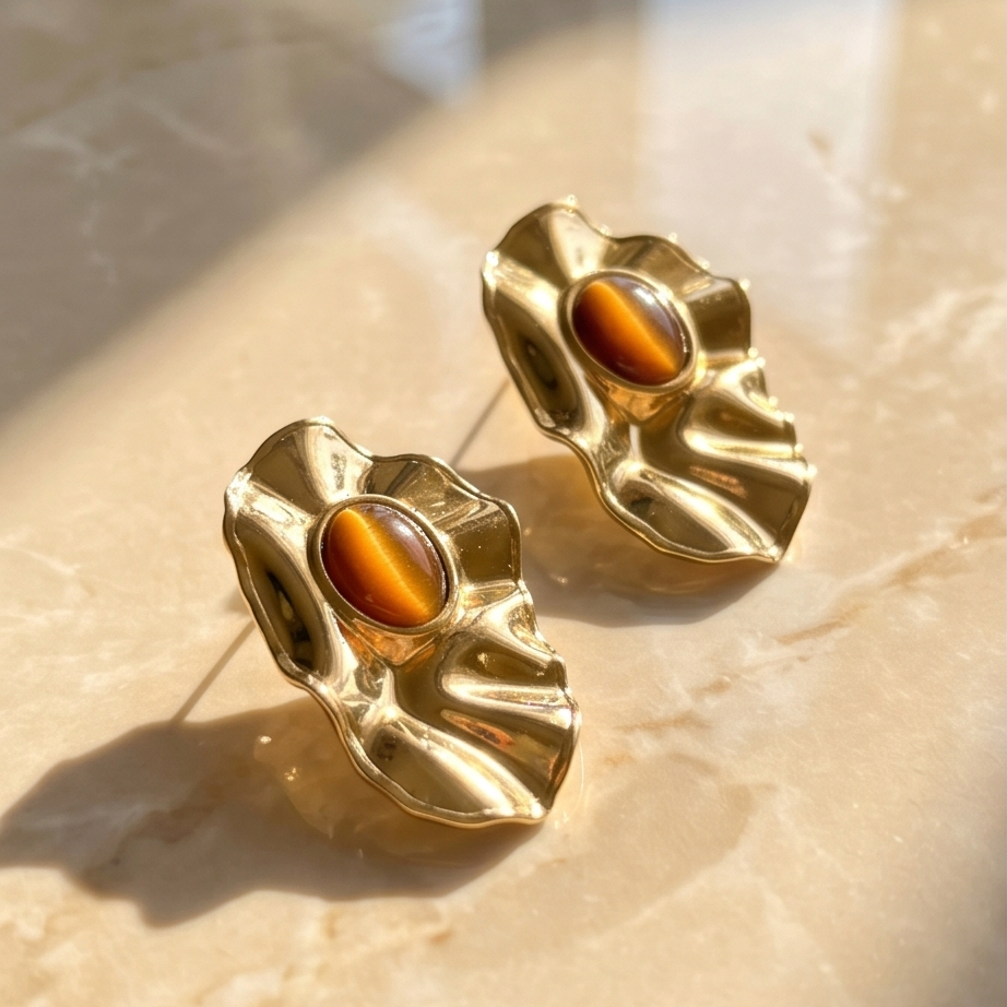 Molten Gold Küpe • Luxury Line