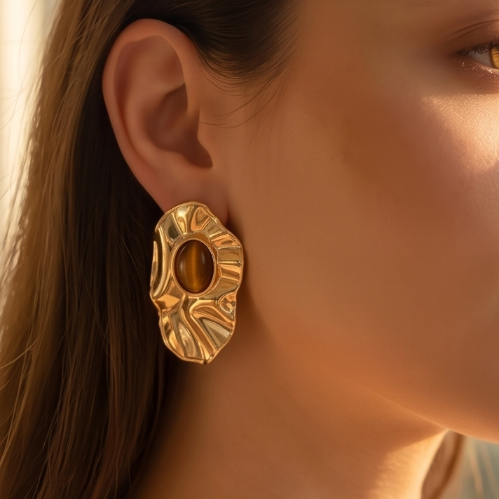 Molten Gold Küpe • Luxury Line