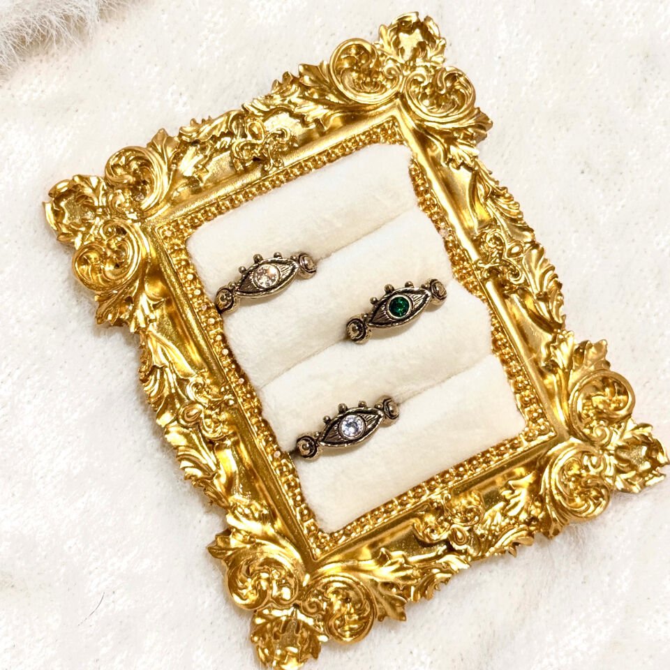 Vintage Bakır Yüzük | Antik Görünümlü Ayarlanabilir Taşlı Yüzük