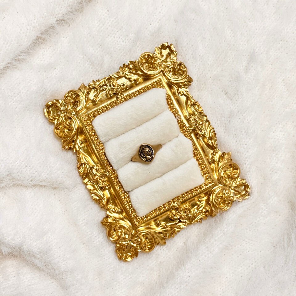 Vintage Figürlü Bakır Yüzük Antik Stil Ayarlanabilir Yüzük