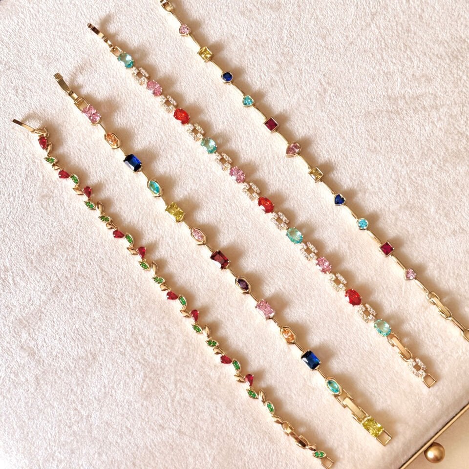 14K Gold Kaplama Zirkon Bileklik