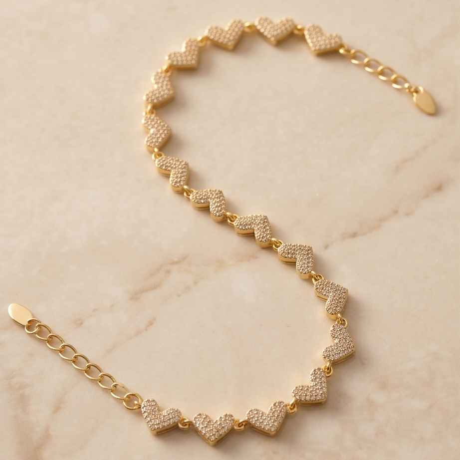 Veloura Heart Bileklik • Kararmaz