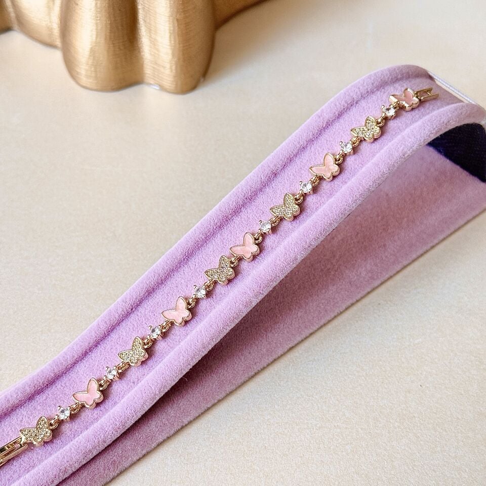 Kelebekli Zarif Bileklik Gold