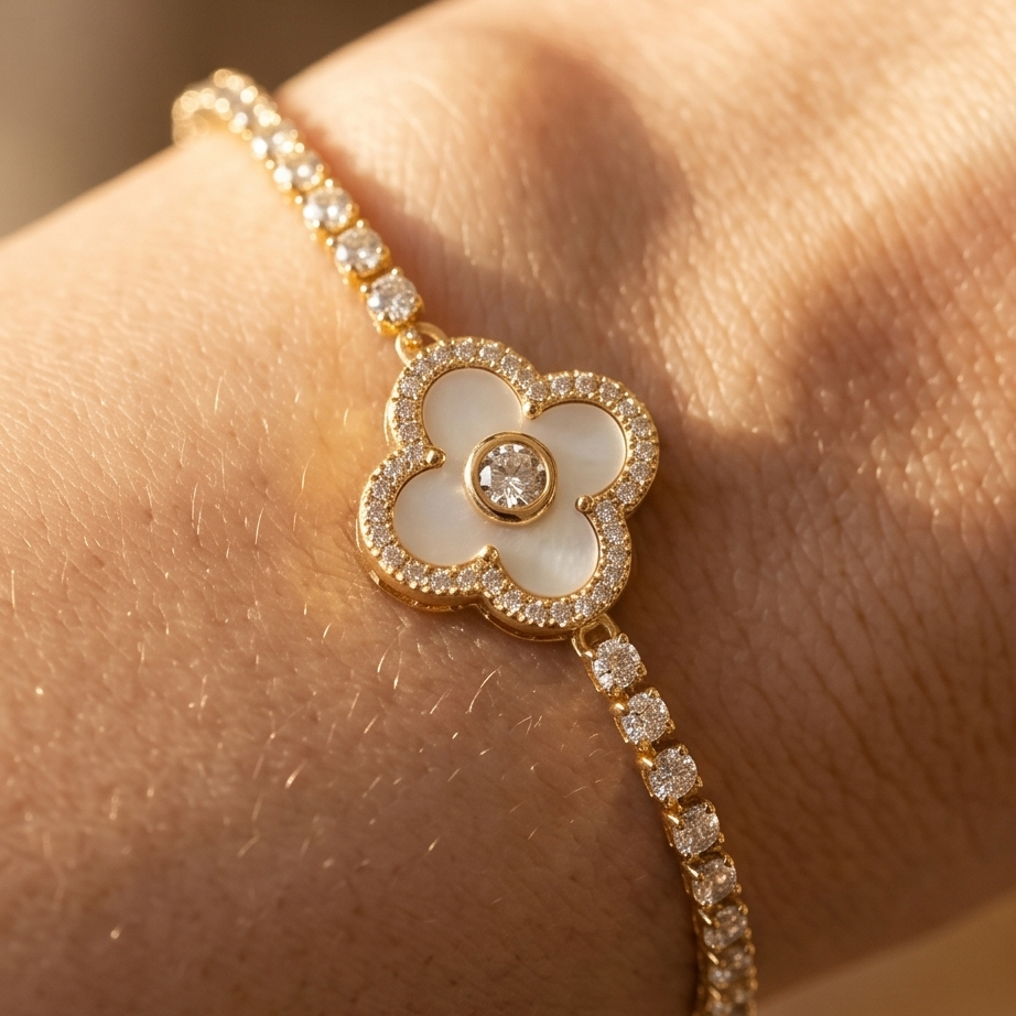 Crystal Clover Bileklik • Premium Line
