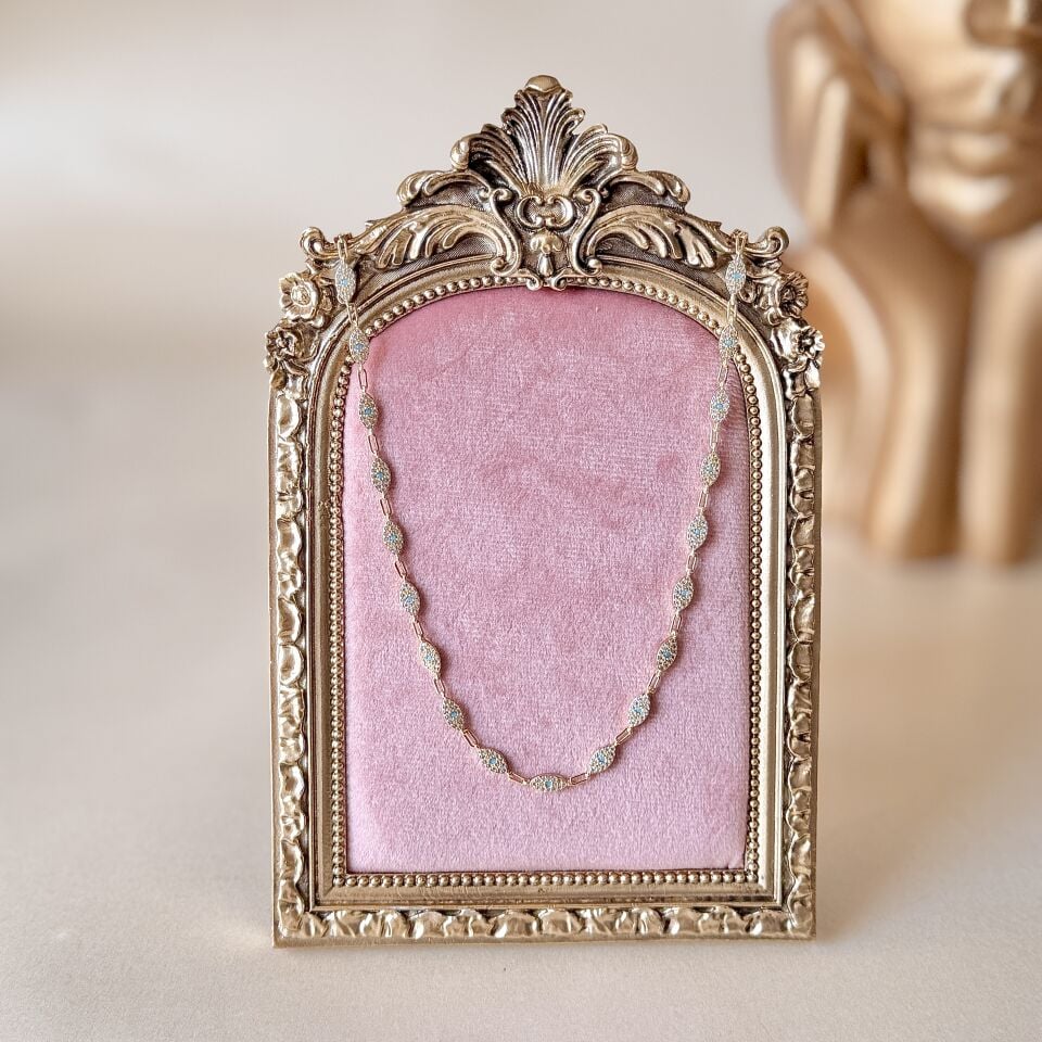 Nazar Detaylı Zirkon Taşlı Modül Kolye