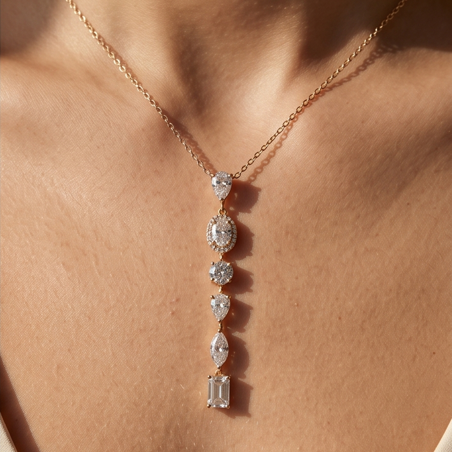 Crystal Drop Y Kolye · Luxury Line
