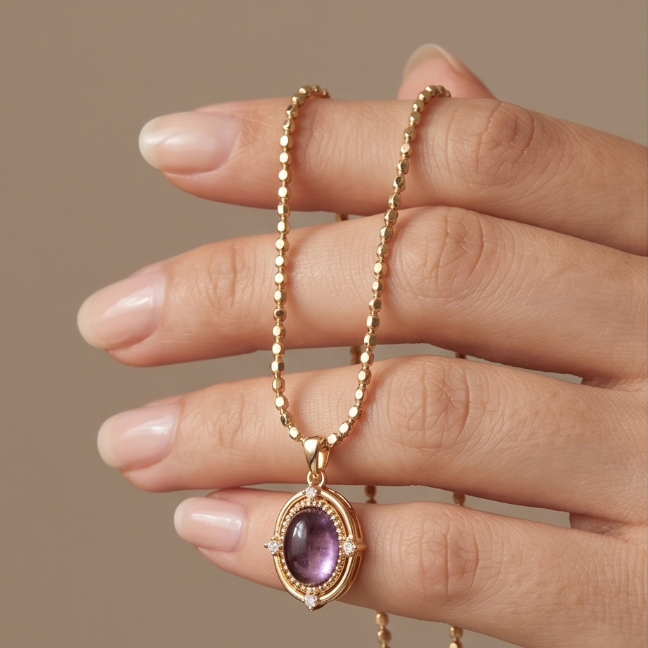 Amethyst Aura Kolye • Premium Line