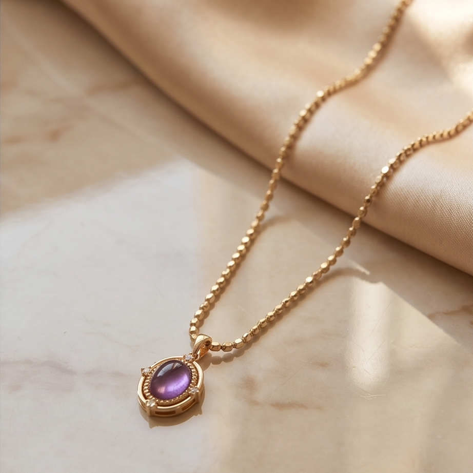 Amethyst Aura Kolye • Premium Line