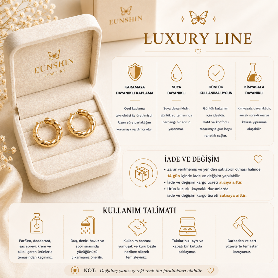 Art Deco Form Küpe • Luxury Line