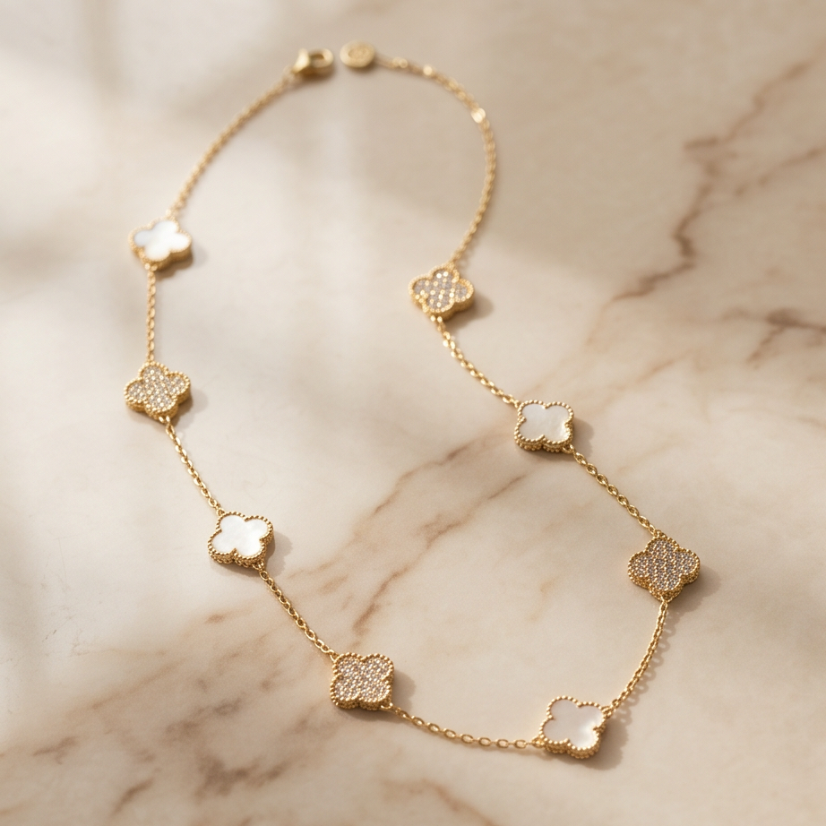 Aloura Clover Kolye • Premium Line
