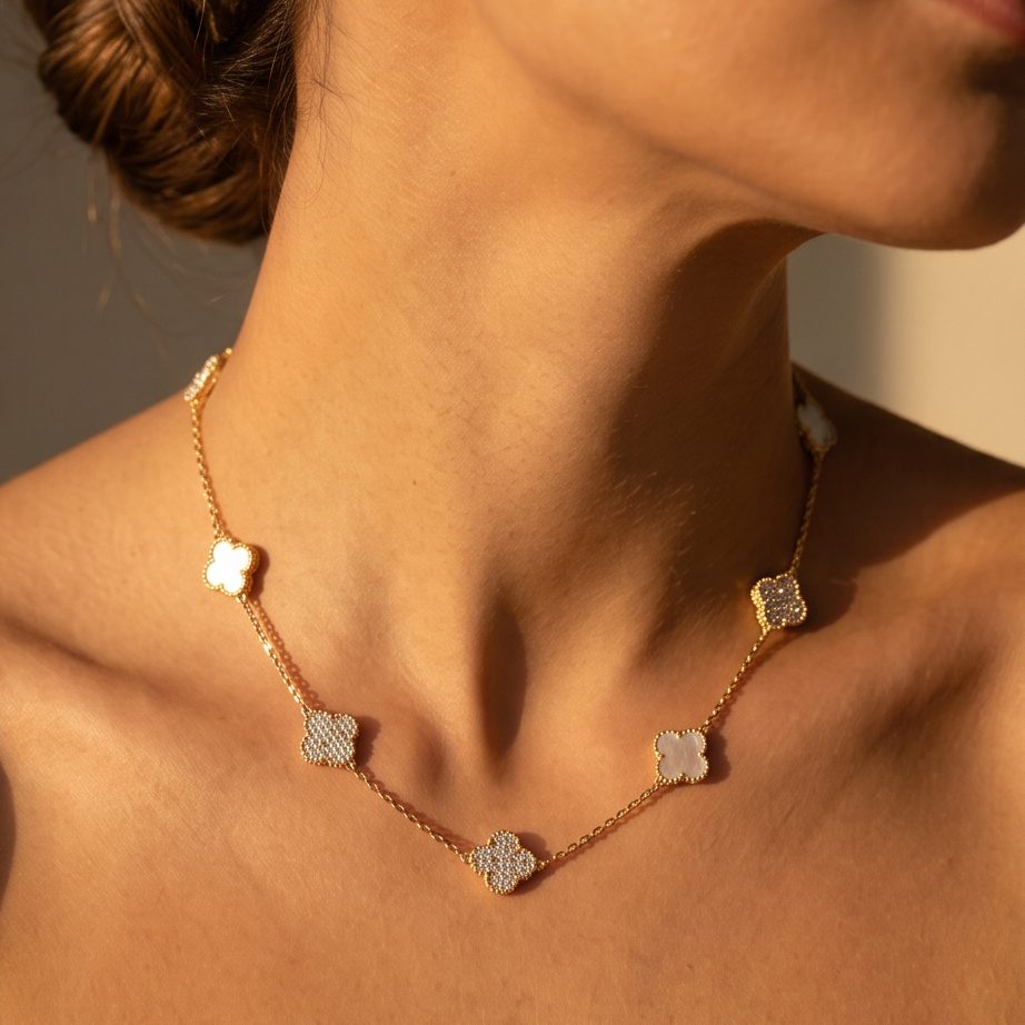 Aloura Clover Kolye • Premium Line