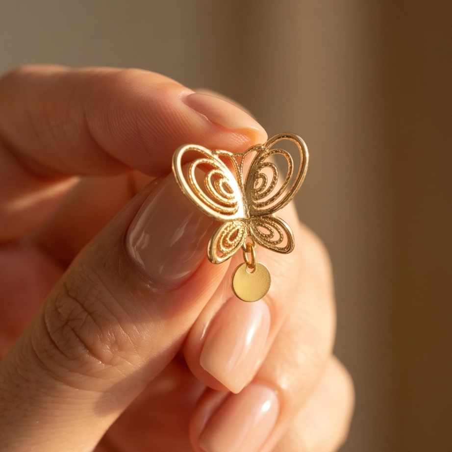 Butterfly Ribbon Küpe
