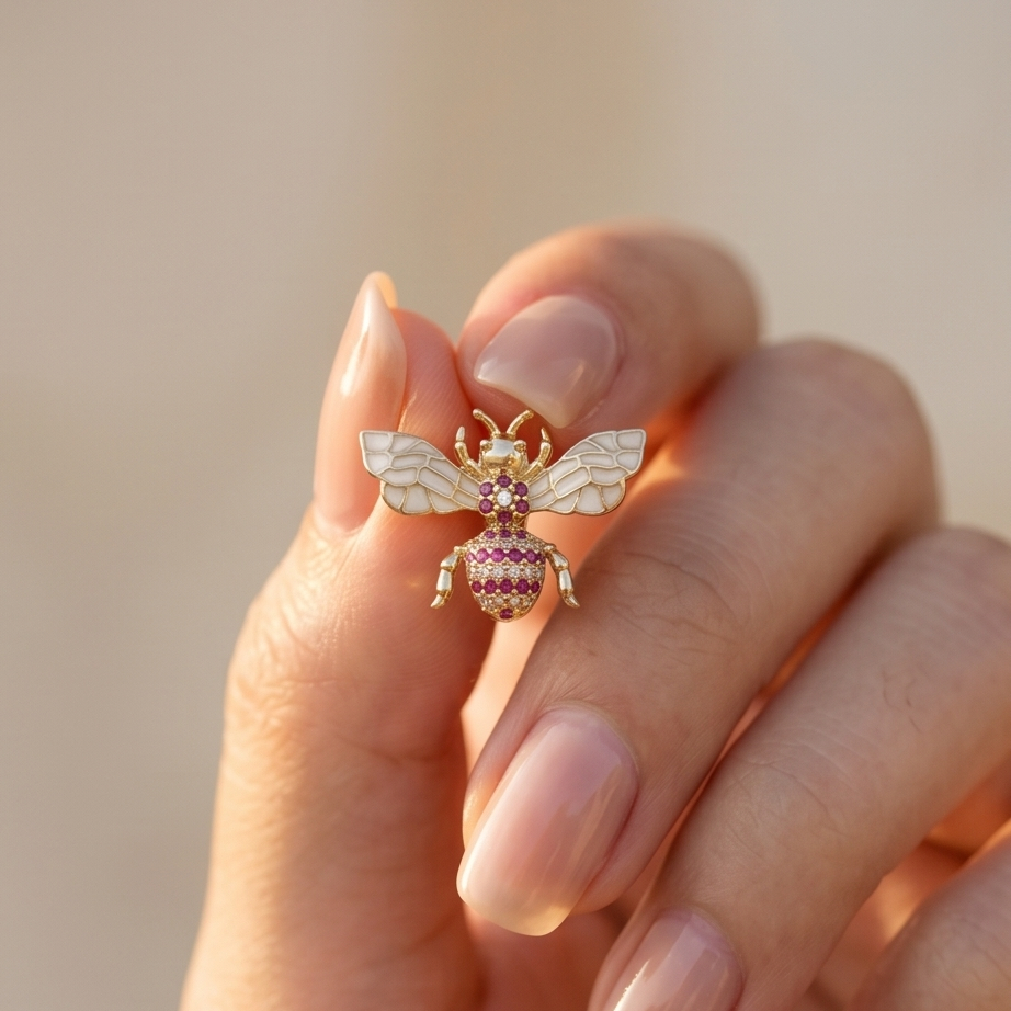 Bee Crystal Küpe • Luxury Line