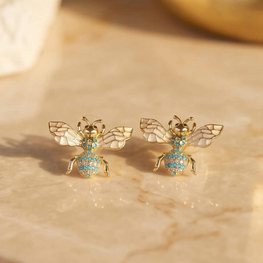 Queen Bee Zirkon Küpe