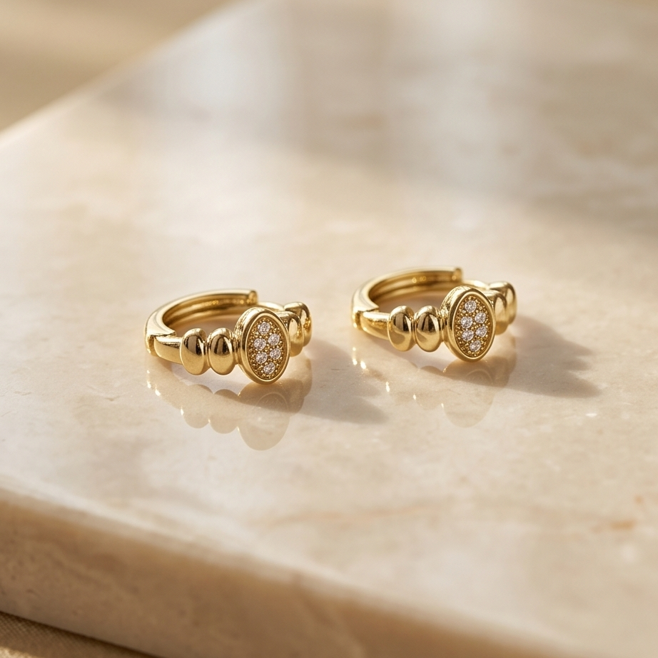 Mini Crystal Stud Küpe • Kararmaz