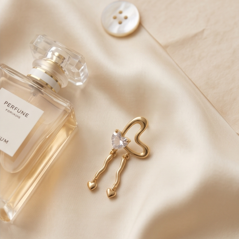 Golden Love Drop Küpe • Kararmaz