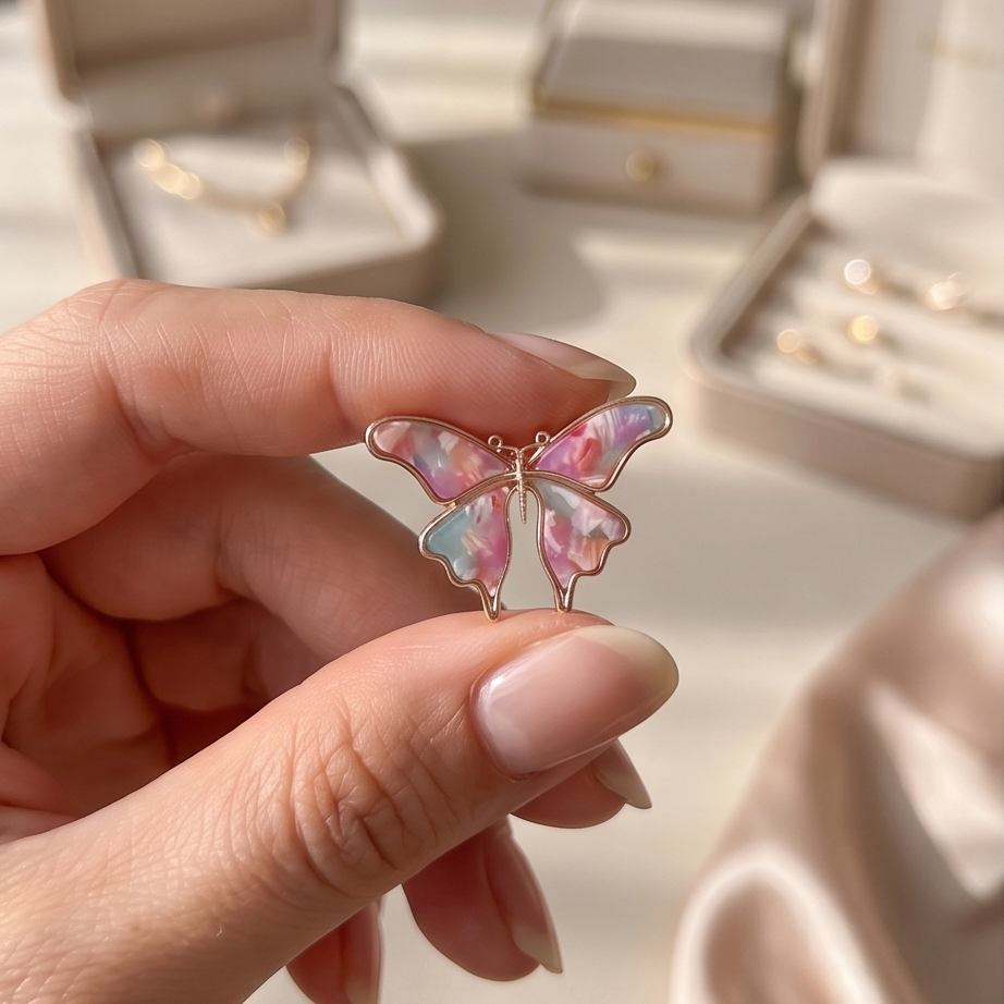 Pastel Butterfly Küpe