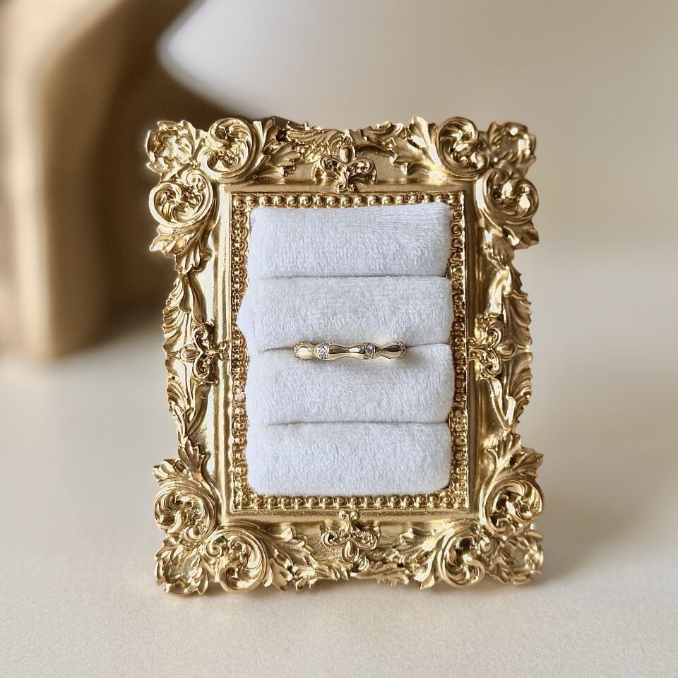 Gold Kaplama Ayarlamalı Minimal Yüzük